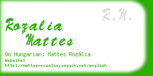 rozalia mattes business card